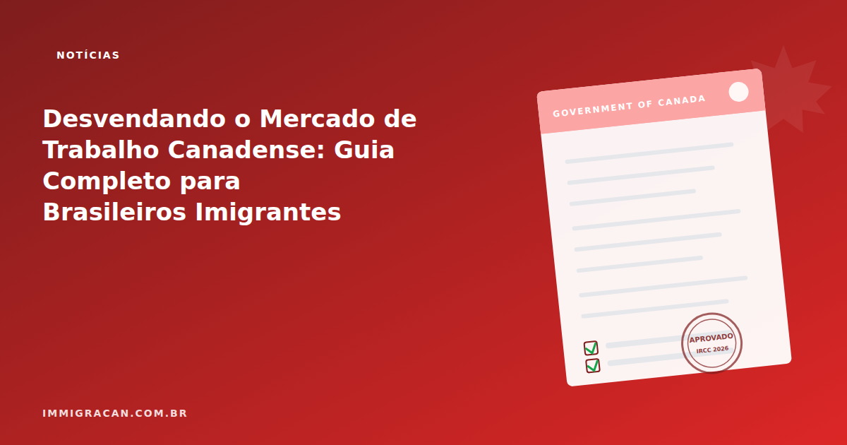 Ilustração do artigo Desvendando o Mercado de Trabalho Canadense: Guia Completo para Brasileiros Imigrantes — ImmigraCan, imigração canadense para brasileiros
