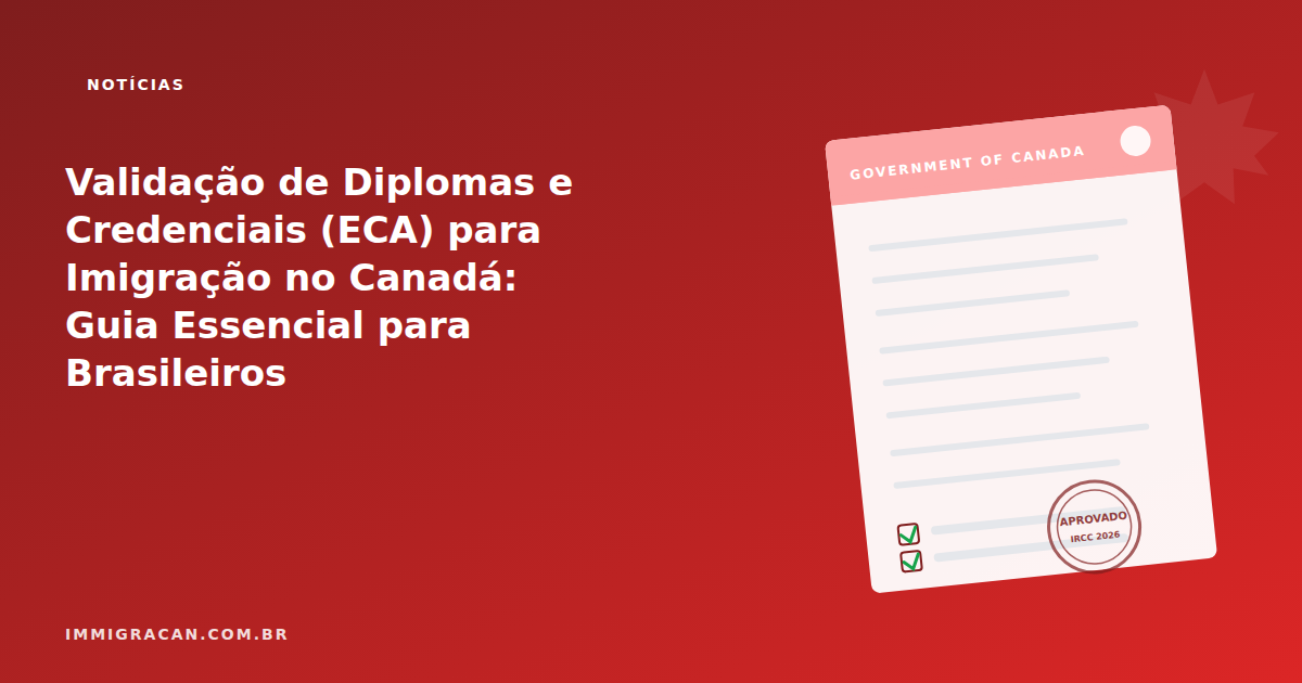 Ilustração do artigo Validação de Diplomas e Credenciais (ECA) para Imigração no Canadá: Guia Essencial para Brasileiros — ImmigraCan, imigração canadense para brasileiros